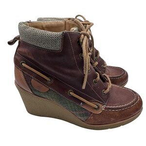 Sperry Top-Sider Bailey Brown Leather Ankle Boots